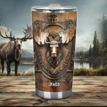 Stunning Moose - Personalized Hunting Tumbler