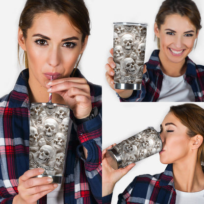 White Bones - Personalized Skull Tumbler