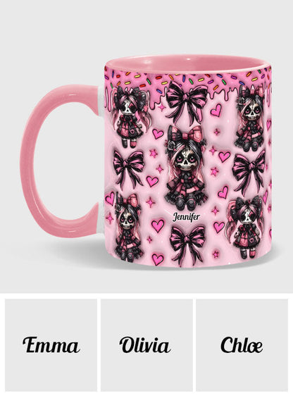 Sister Sister - Personalized Skull Accent Mug
