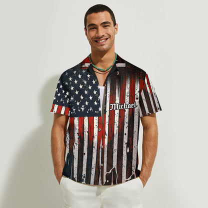 Stars & Stripes, Fuck Around & Find Out - Personalized Skull Hawaiian Shirt