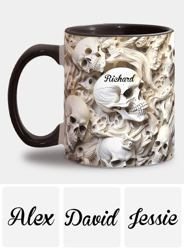 White Skull - Personalized Skull Accent Mug