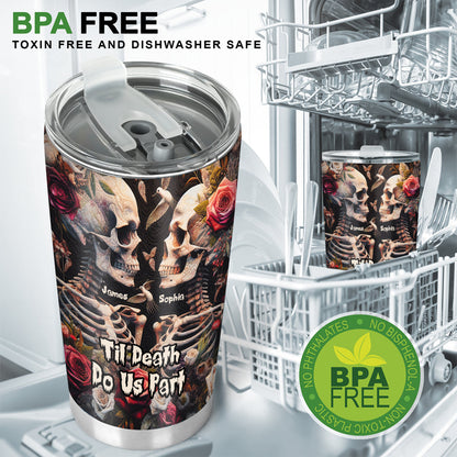 Til Death Do Us Part - Personalized Skull Tumbler