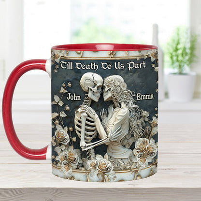 Till Death Do Us Part - Personalized Skull Accent Mug