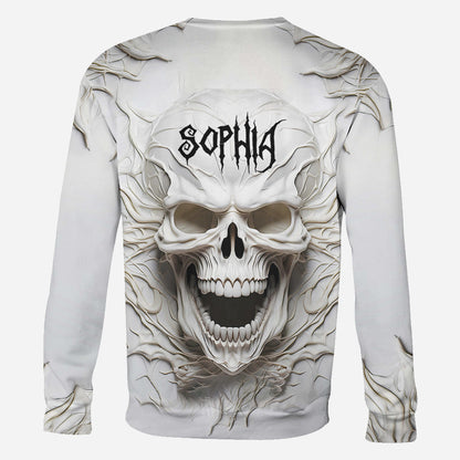 Beautiful White Skeleton - Personalized Skull All Over Shirt