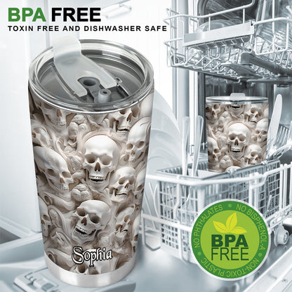 White Bones - Personalized Skull Tumbler