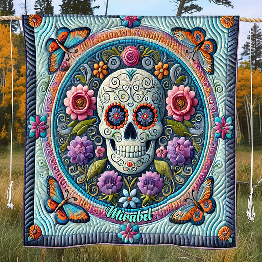 Beautiful Skull - Personalized Skull Quilt