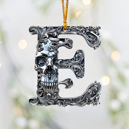 Skull Alphabet - Personalized Skull Ornament