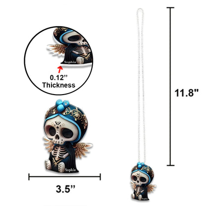 Cute Skull - Personalized Skull Car Ornament