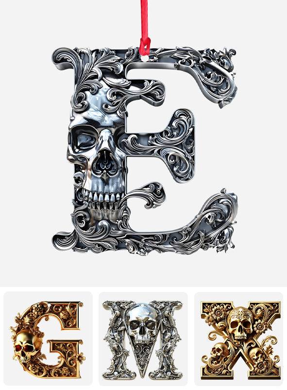 Skull Alphabet - Personalized Skull Ornament
