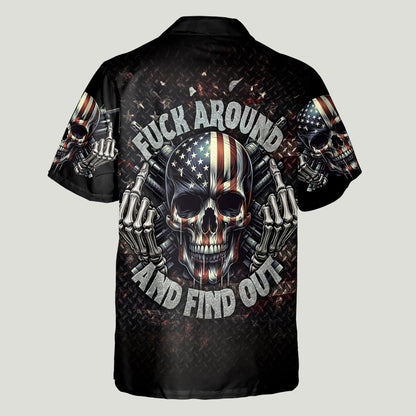 F*cking Aroud - Personalized Skull Hawaiian Shirt