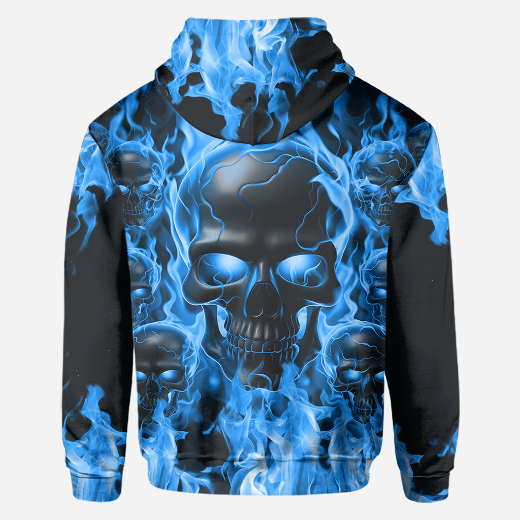 Melted Skull On Fire - Personalized Skull All Over Shirt