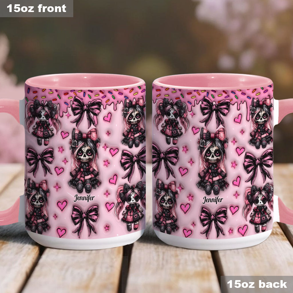 Sister Sister - Personalized Skull Accent Mug