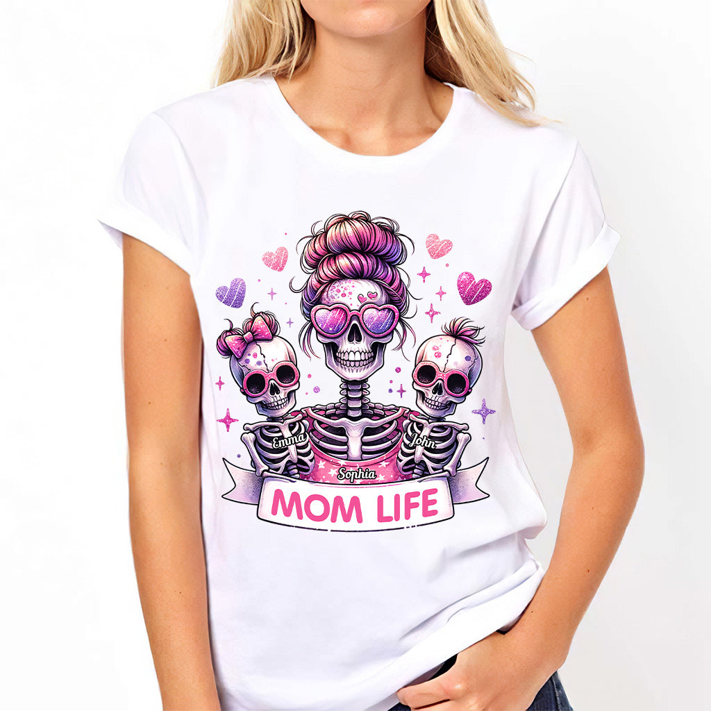 Mom Life - Personalized Skull T-shirt And Hoodie
