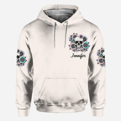 Beautiful Crazy - Personalized Skull All Over Shirt