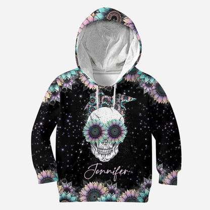 Zero F Given Pink Blue Sunflower - Personalized Skull All Over Shirt