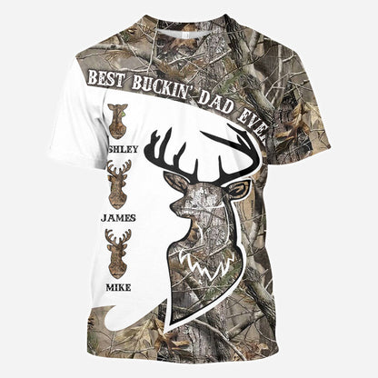 Best Bukin' Dad Ever - Personalized Hunting All Over Shirt