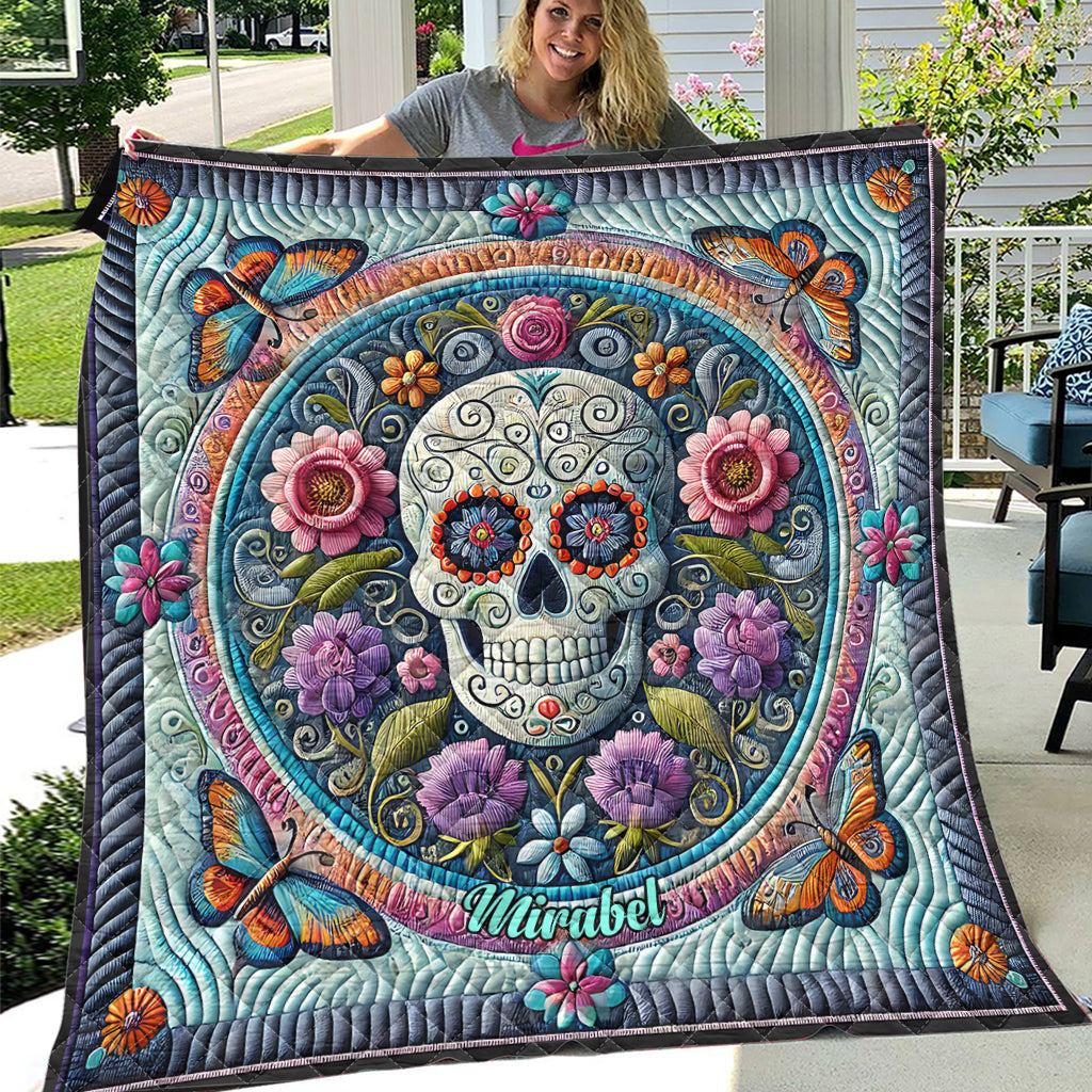 Beautiful Skull - Personalized Skull Quilt