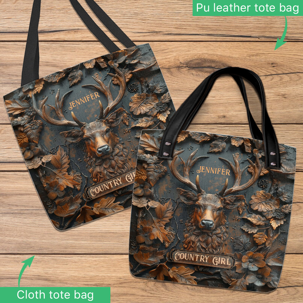 Country Girl - Personalized Hunting Tote Bag