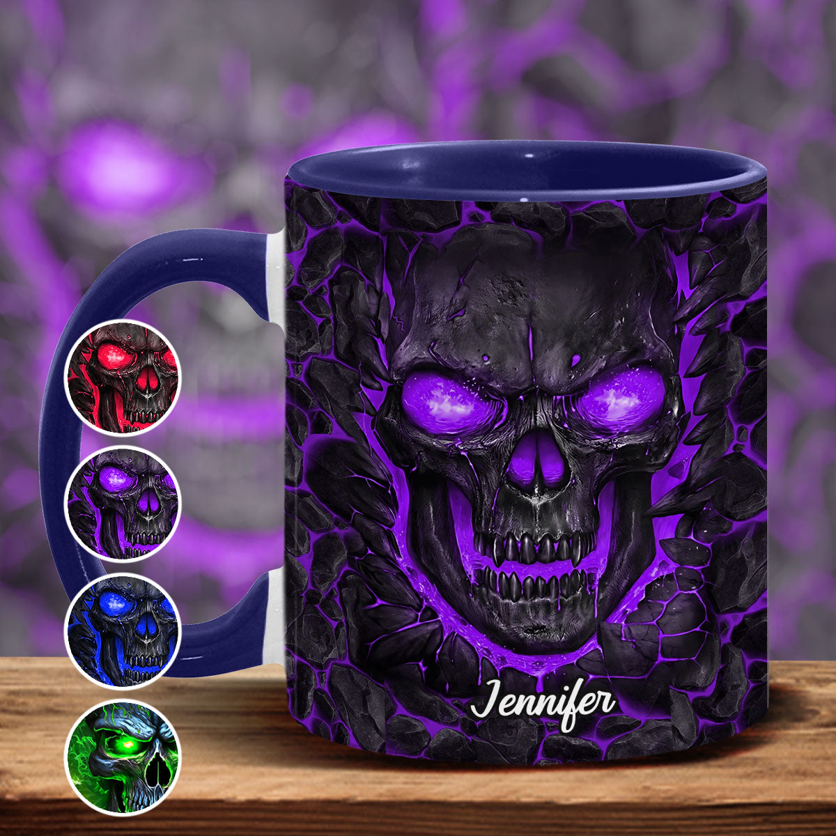 Evil Skull - Personalized Skull Accent Mug