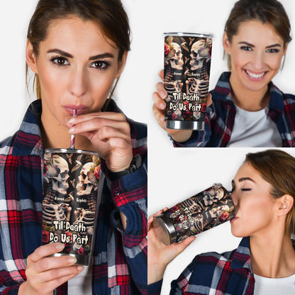 Til Death Do Us Part - Personalized Skull Tumbler