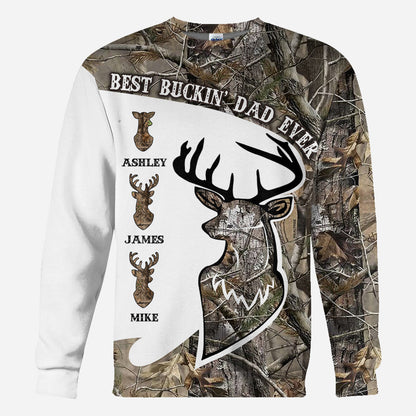 Best Bukin' Dad Ever - Personalized Hunting All Over Shirt