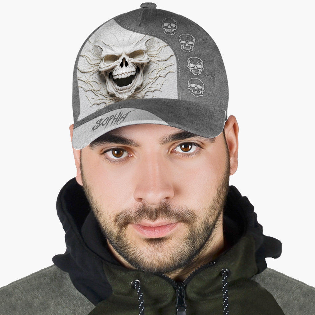 Beautiful White Skeleton - Personalized Skull Classic Cap