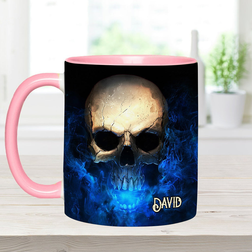 Ice And Fire - Personalized Skull Accent Mug
