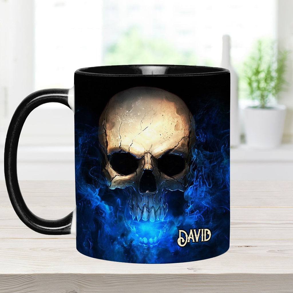 Ice And Fire - Personalized Skull Accent Mug