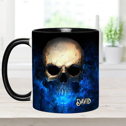Ice And Fire - Personalized Skull Accent Mug