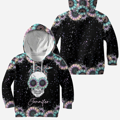 Zero F Given Pink Blue Sunflower - Personalized Skull All Over Shirt