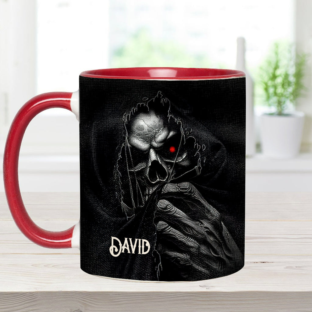 The Hidden Face - Personalized Skull Accent Mug