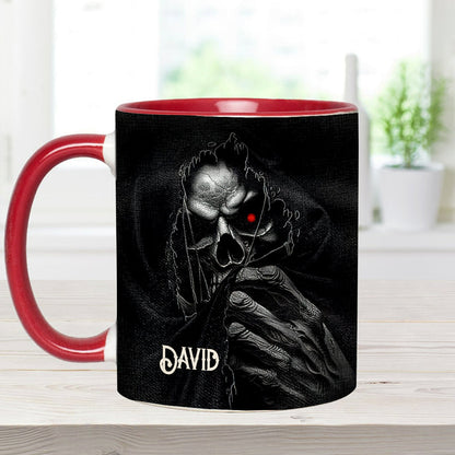 The Hidden Face - Personalized Skull Accent Mug