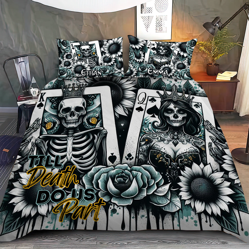 Till Death Do Us Part - Personalized Skull Bedding Set
