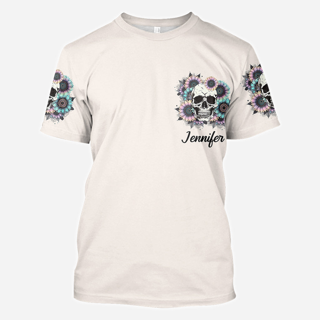 Beautiful Crazy - Personalized Skull All Over Shirt