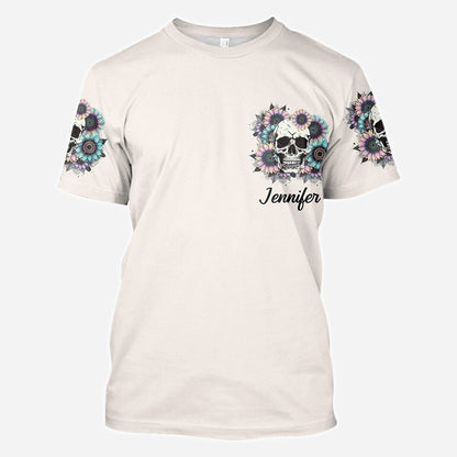 Beautiful Crazy - Personalized Skull All Over Shirt
