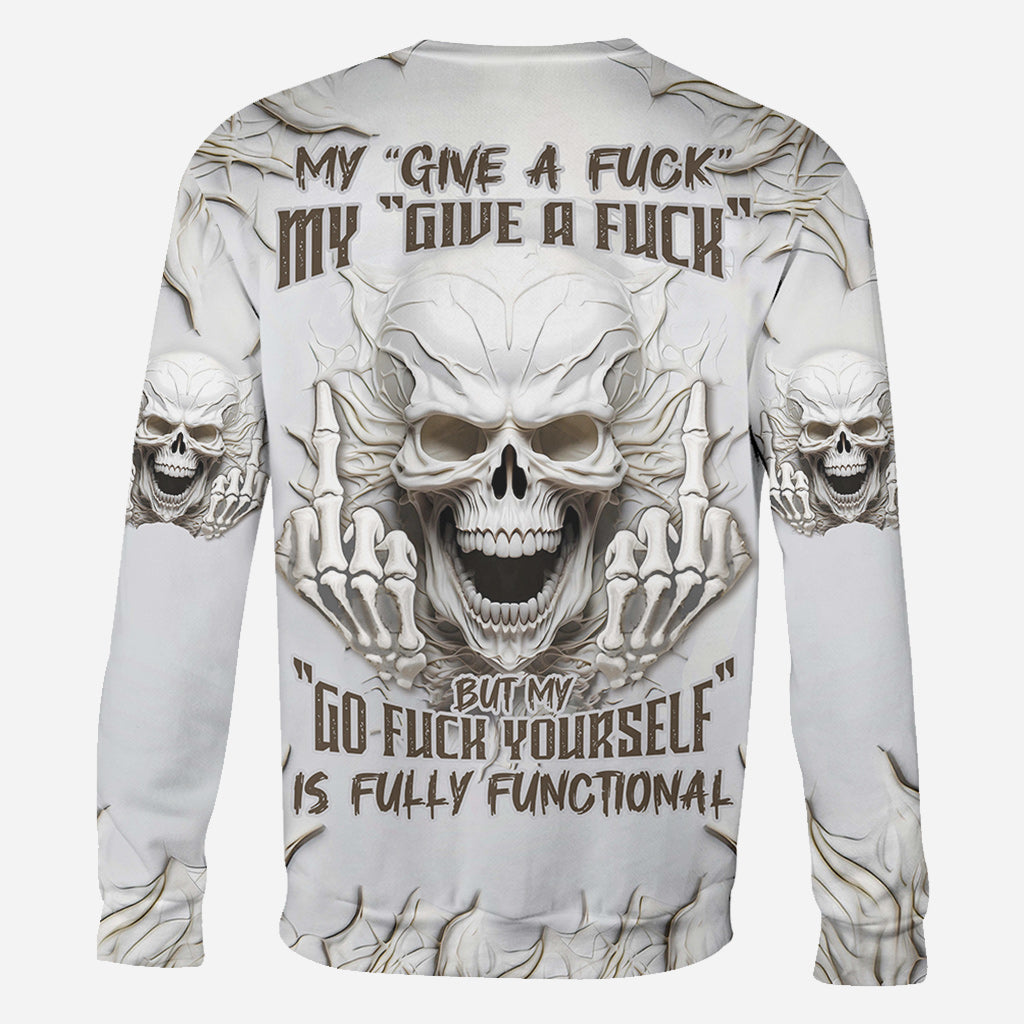 Sarcasm White Skull - Personalized Skull All Over Shirt