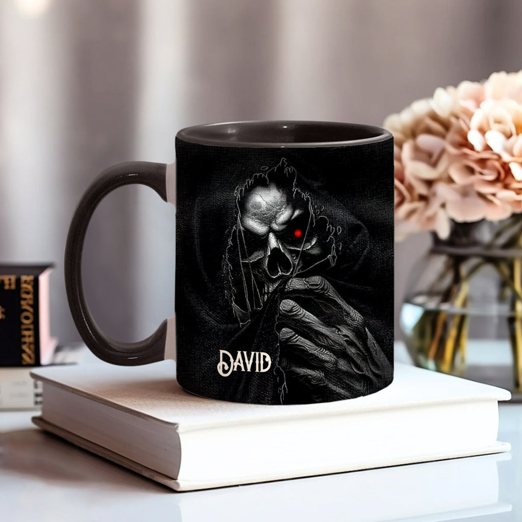 The Hidden Face - Personalized Skull Accent Mug