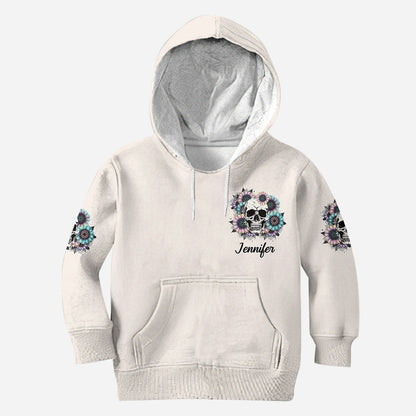 Beautiful Crazy - Personalized Skull All Over Shirt