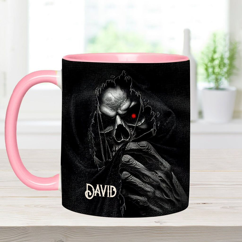 The Hidden Face - Personalized Skull Accent Mug