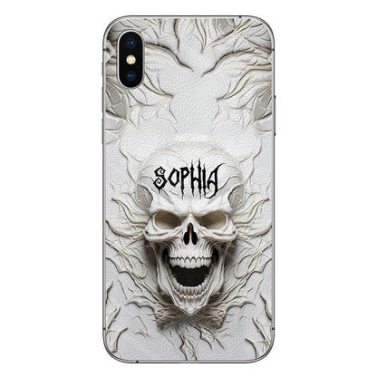 Beautiful White Skeleton - Personalized Skull Phone Case
