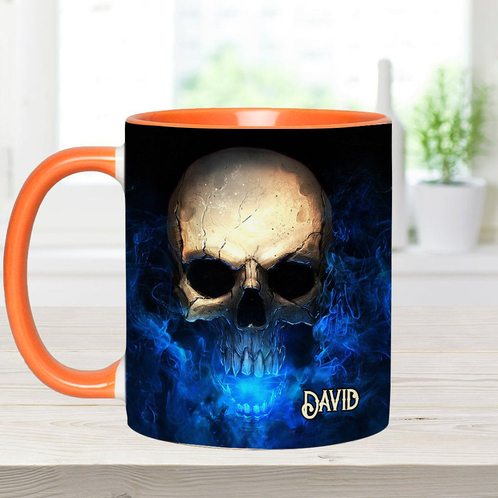 Ice And Fire - Personalized Skull Accent Mug