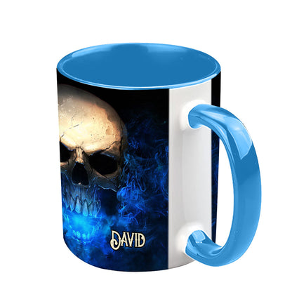Ice And Fire - Personalized Skull Accent Mug