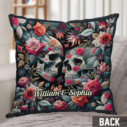 Til Death Do Us Part - Personalized Skull Throw Pillow