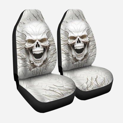 White Skull 3D Version - Skull Seat Covers