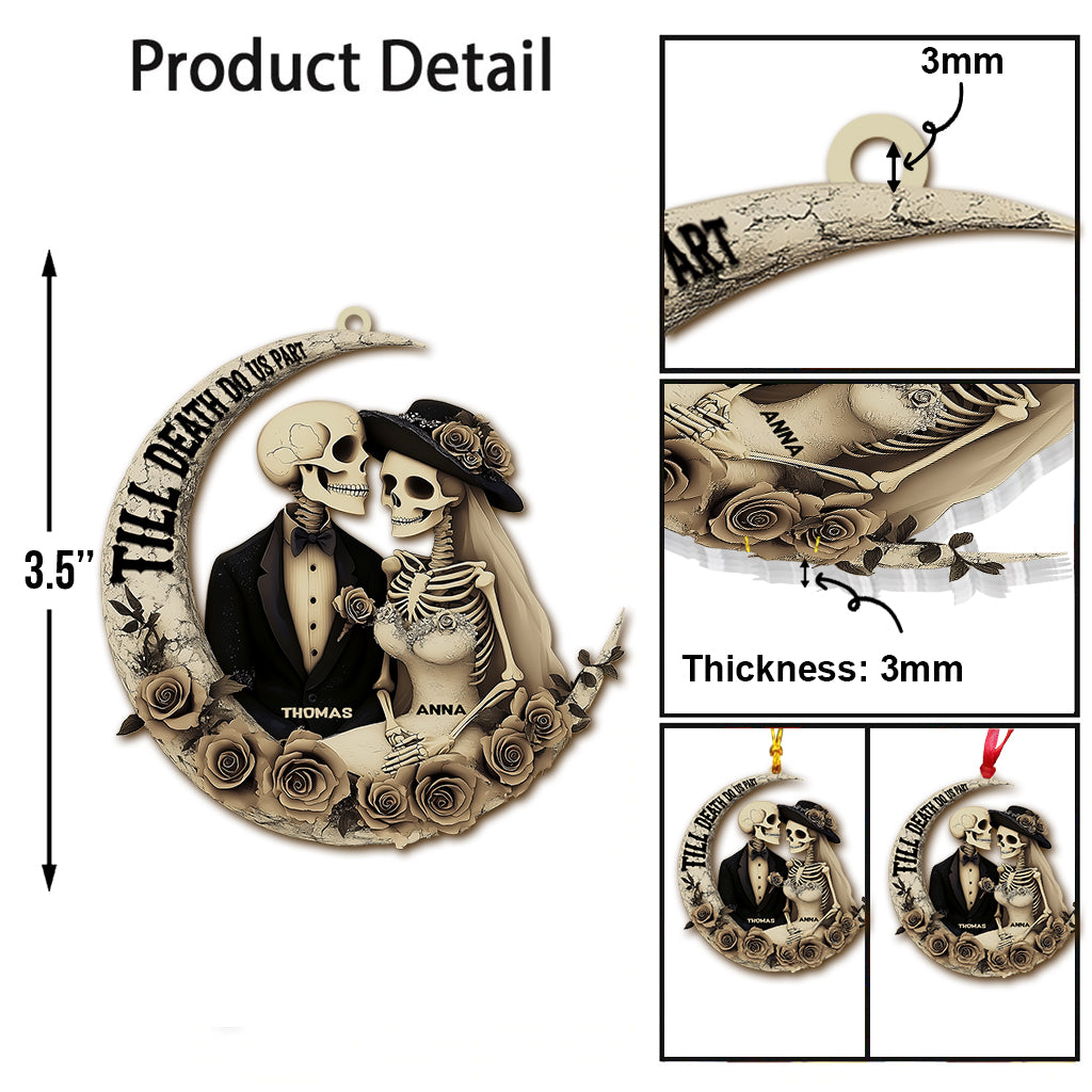 Till Death Do Us Part - Personalized Skull Ornament