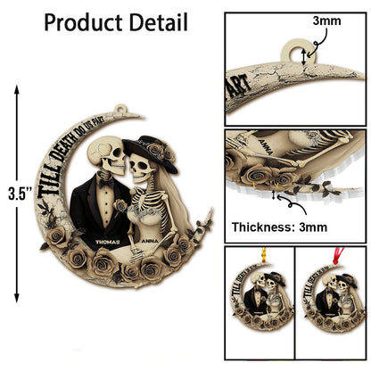 Till Death Do Us Part - Personalized Skull Ornament