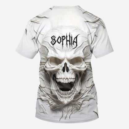 Beautiful White Skeleton - Personalized Skull All Over Shirt