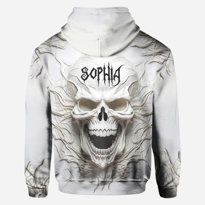 Beautiful White Skeleton - Personalized Skull All Over Shirt