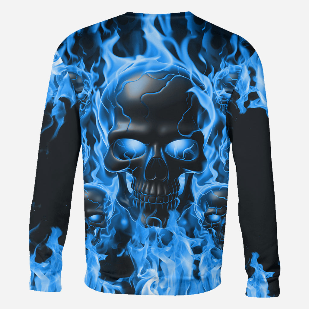 Melted Skull On Fire - Personalized Skull All Over Shirt