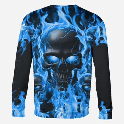 Melted Skull On Fire - Personalized Skull All Over Shirt
